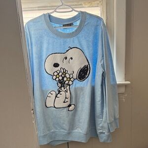 Peanuts Light Blue Snoopy Sweater